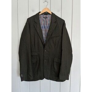 Engineered Garments Andover Jacket Blazer XL Olive Green Pockets 100% Wool Lined